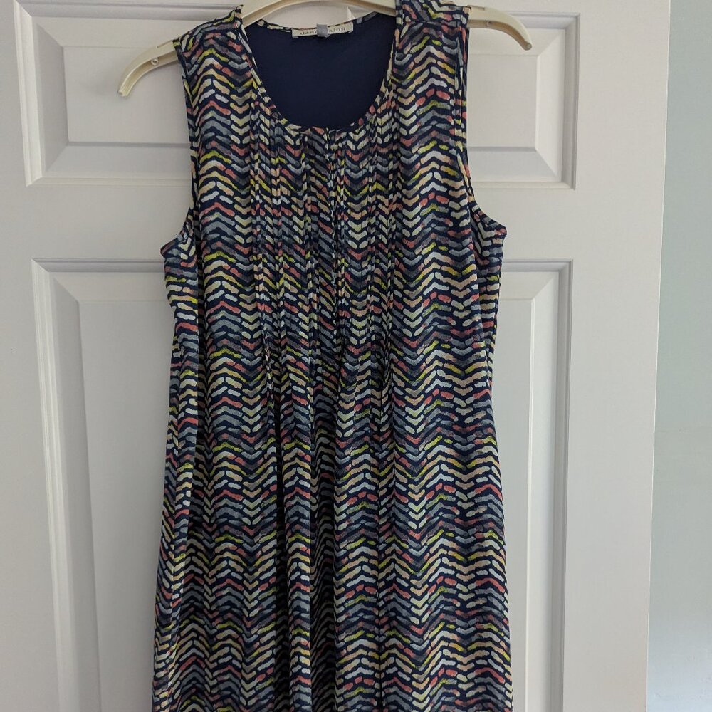 Daniel Rainn Sleeveless Dress - Size XS  Multi colors on Navy